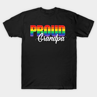 Gay Pride Proud Grandpa LGBT Ally for Family T-Shirt